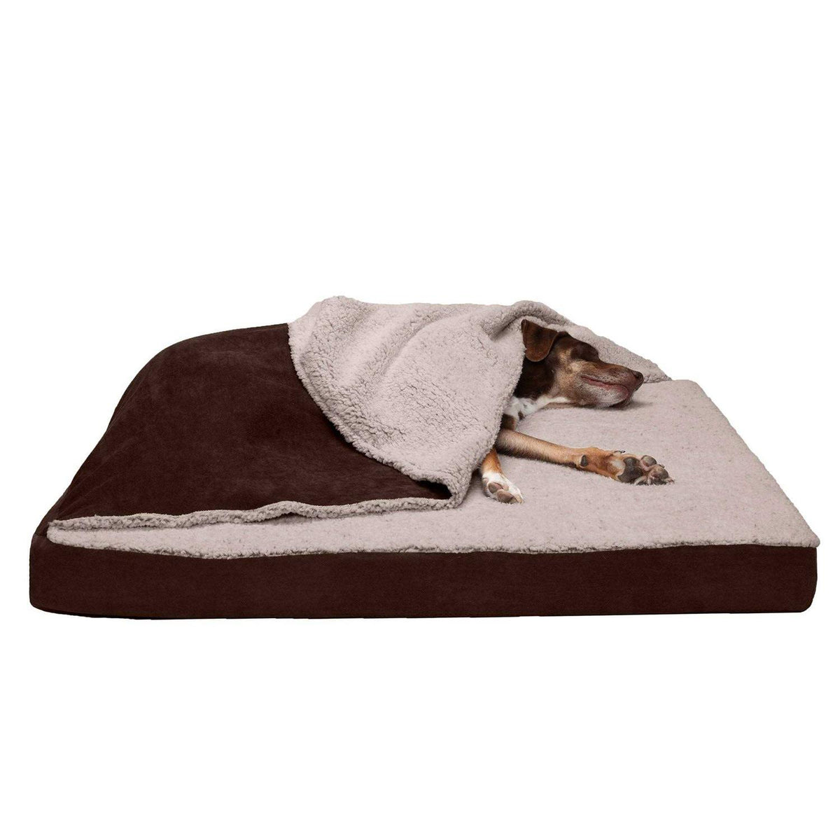 Berber & Suede Blanket Top Dog Bed C18951