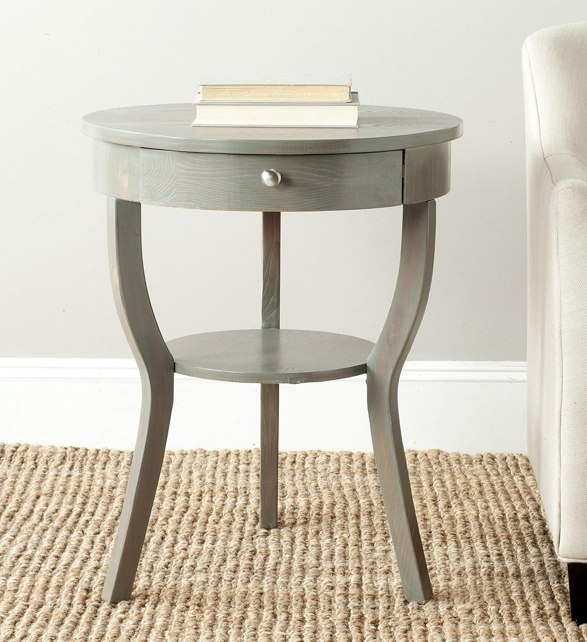 French Grey End Table P517