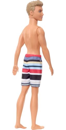 Beach-Themed Striped Swimsuit Fashion Doll O489