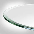 Oval Tempered Glass Table Top 1/4" Thick Beveled Edge J9355