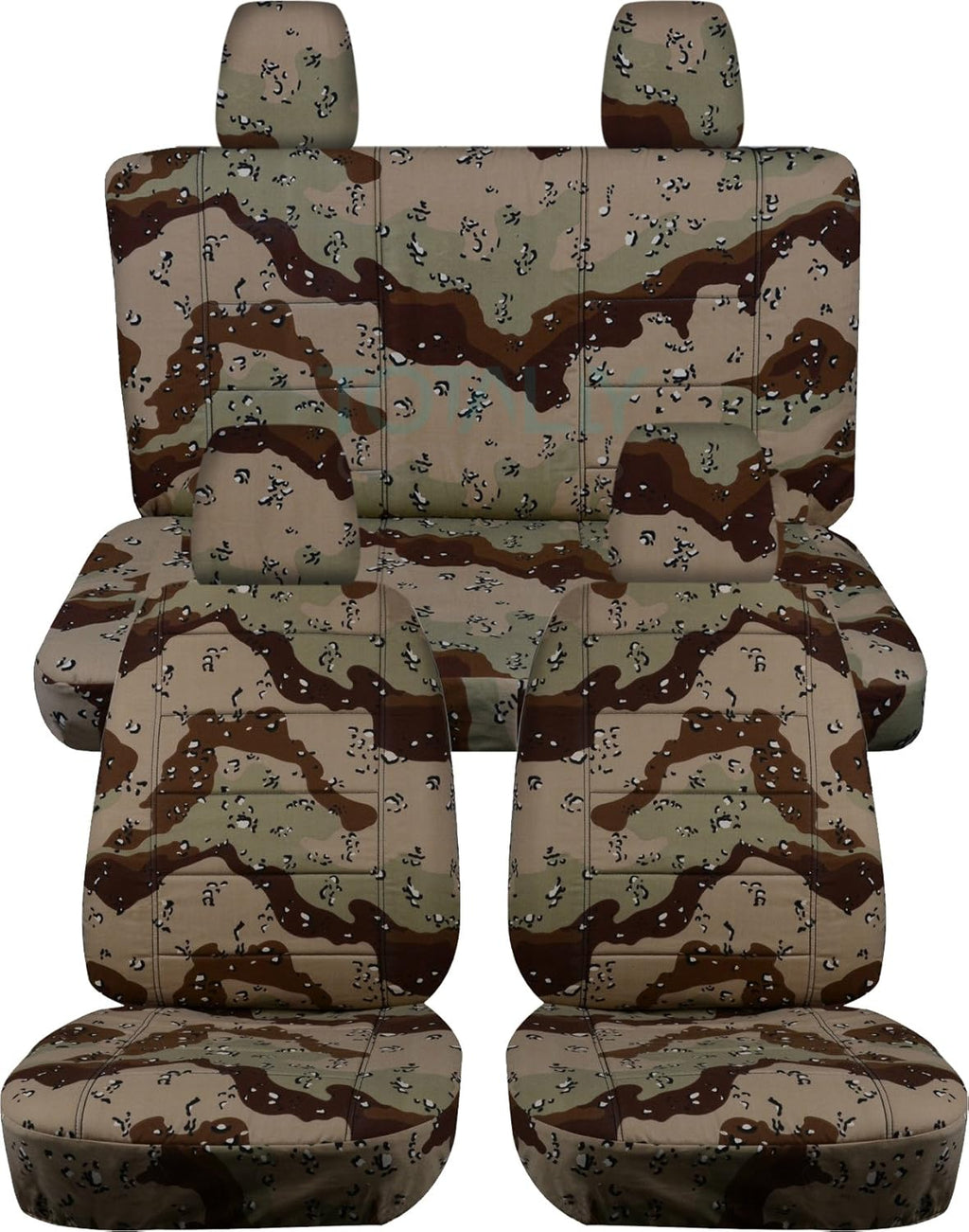 Camouflage Seat Covers Full Set Front & Rear P596