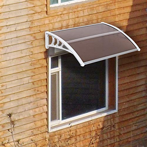 35" x 40" Polycarbonate White & Gray Awning Canopy V8760