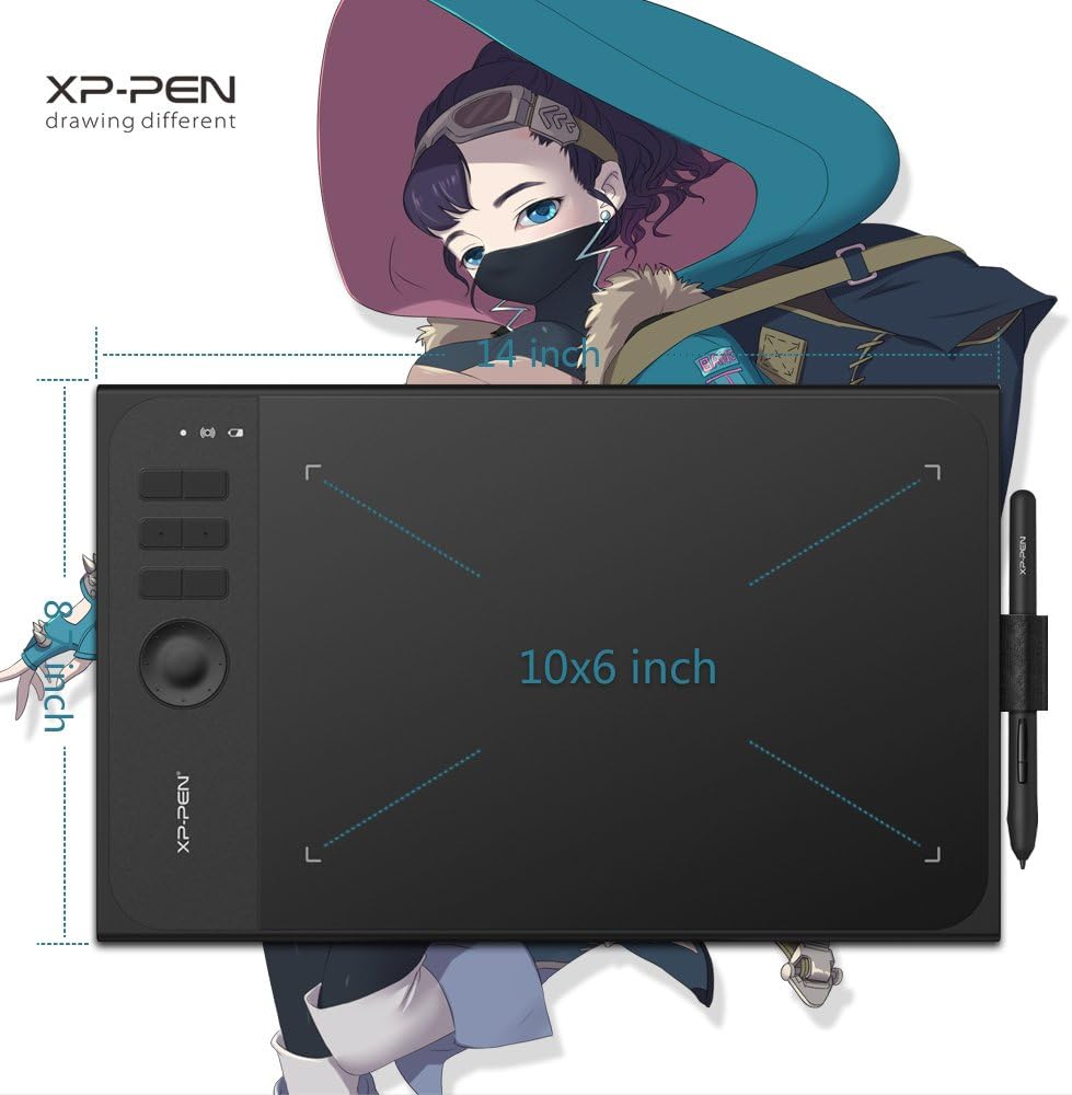 Wireless Graphics Drawing Tablet 10x6 Inch T88053