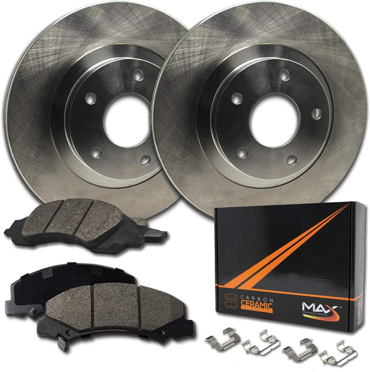 Max Brakes Premium OE Rotors with Carbon Ceramic Pads D607261