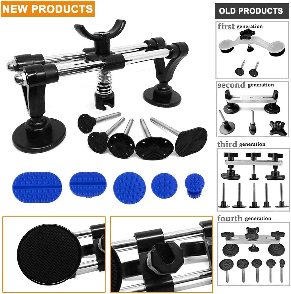 Auto Body Repair Tool Kit with Double Pole Bridge Dent Puller and Glue Set Z6785