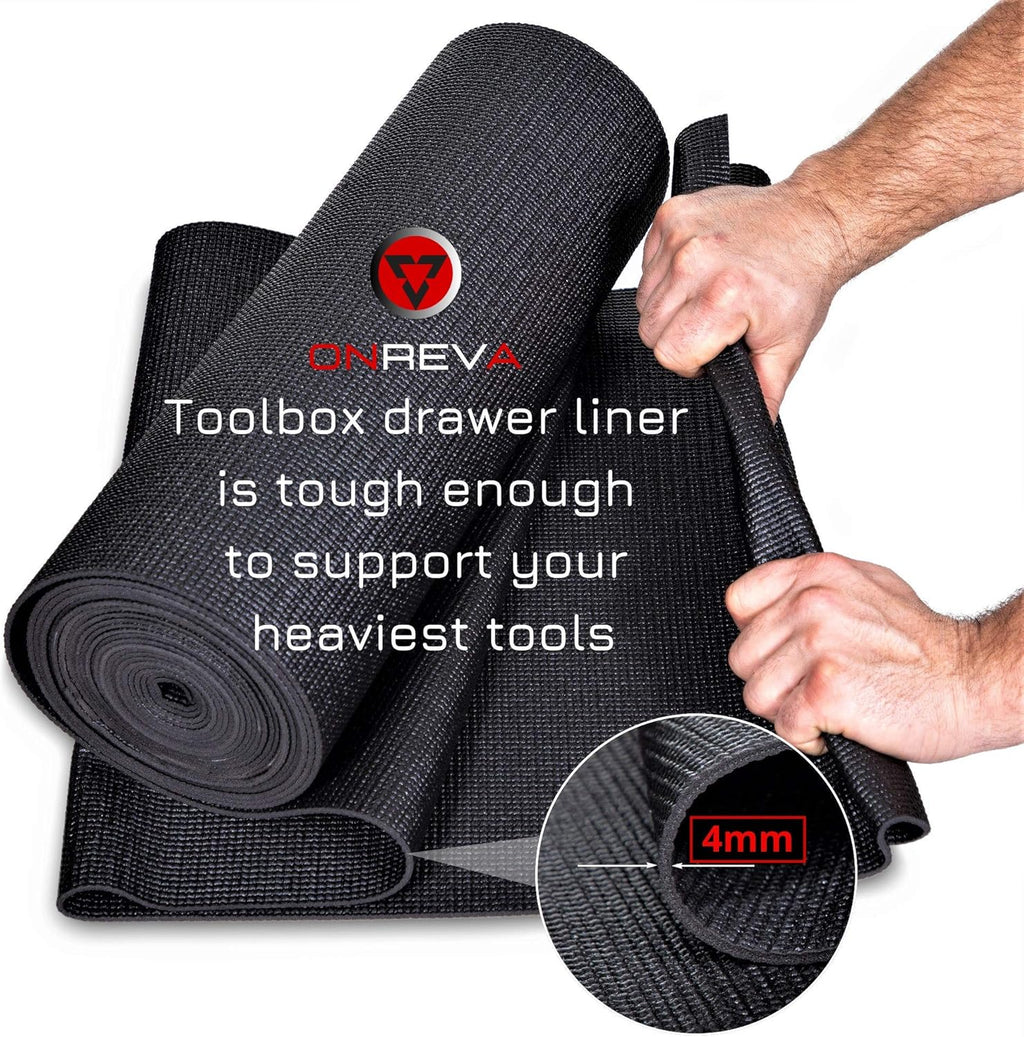 Tool Box Liner 24 Inch x 24 Ft 4mm Heavy Duty Nonslip Rubber Mat B2957