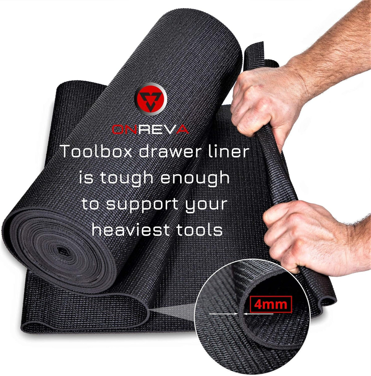 Tool Box Liner 24 Inch x 24 Ft 4mm Heavy Duty Nonslip Rubber Mat B2957