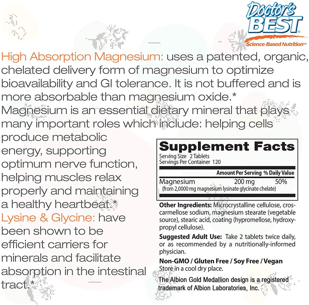High Absorption Magnesium Multivitamins 100 mg, 240 Ct. Tablets F56504