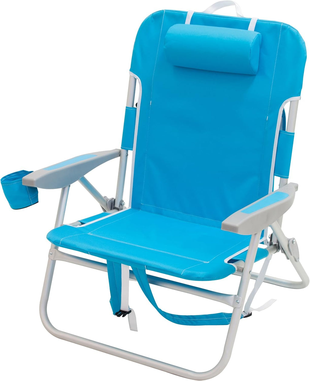 Turquoise & Light Blue Folding Backpack Beach Chair T12818