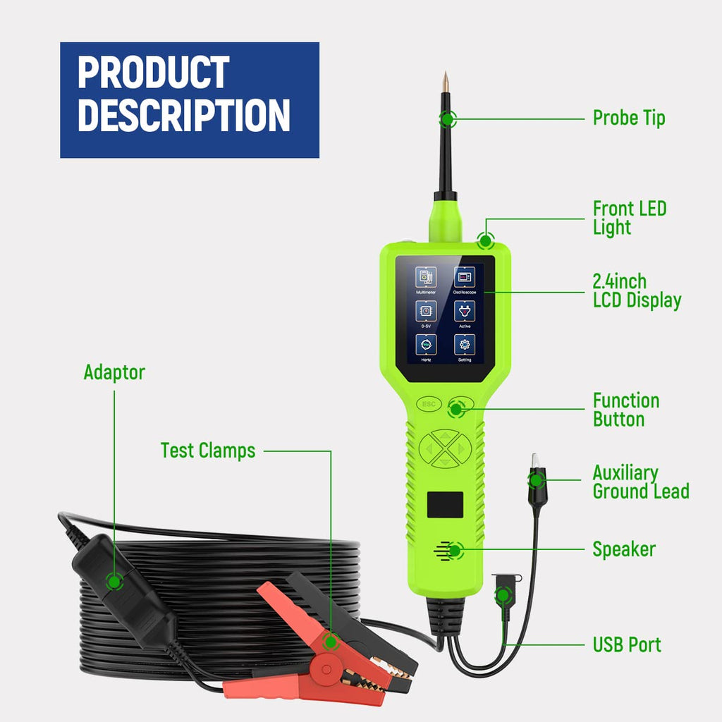 9-30v Automotive Circuit Tester 12v 24v Power Probe Test Tool S44053