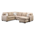 Taupe Corner Sectional with Right Facing Chaise P835