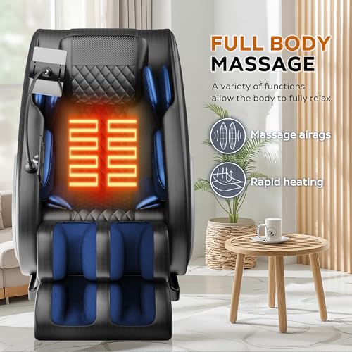 Black Zero Gravity Massage Chair Recliner with Heating Q97647