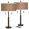 Bronze USB Table Lamps Set of 2 D9119