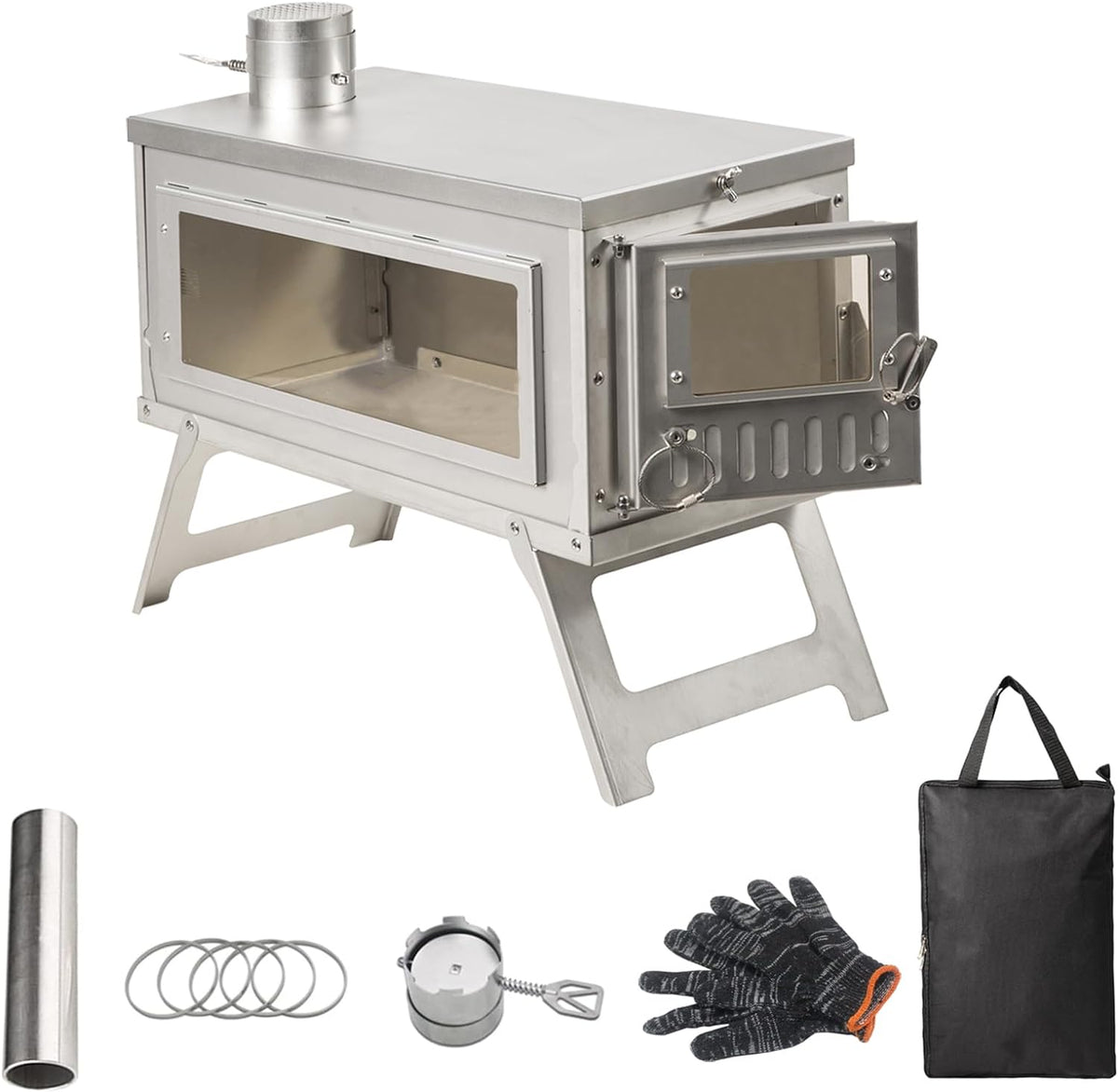 Stainless Steel Folding Wood Stove with Folding Pipe L860260