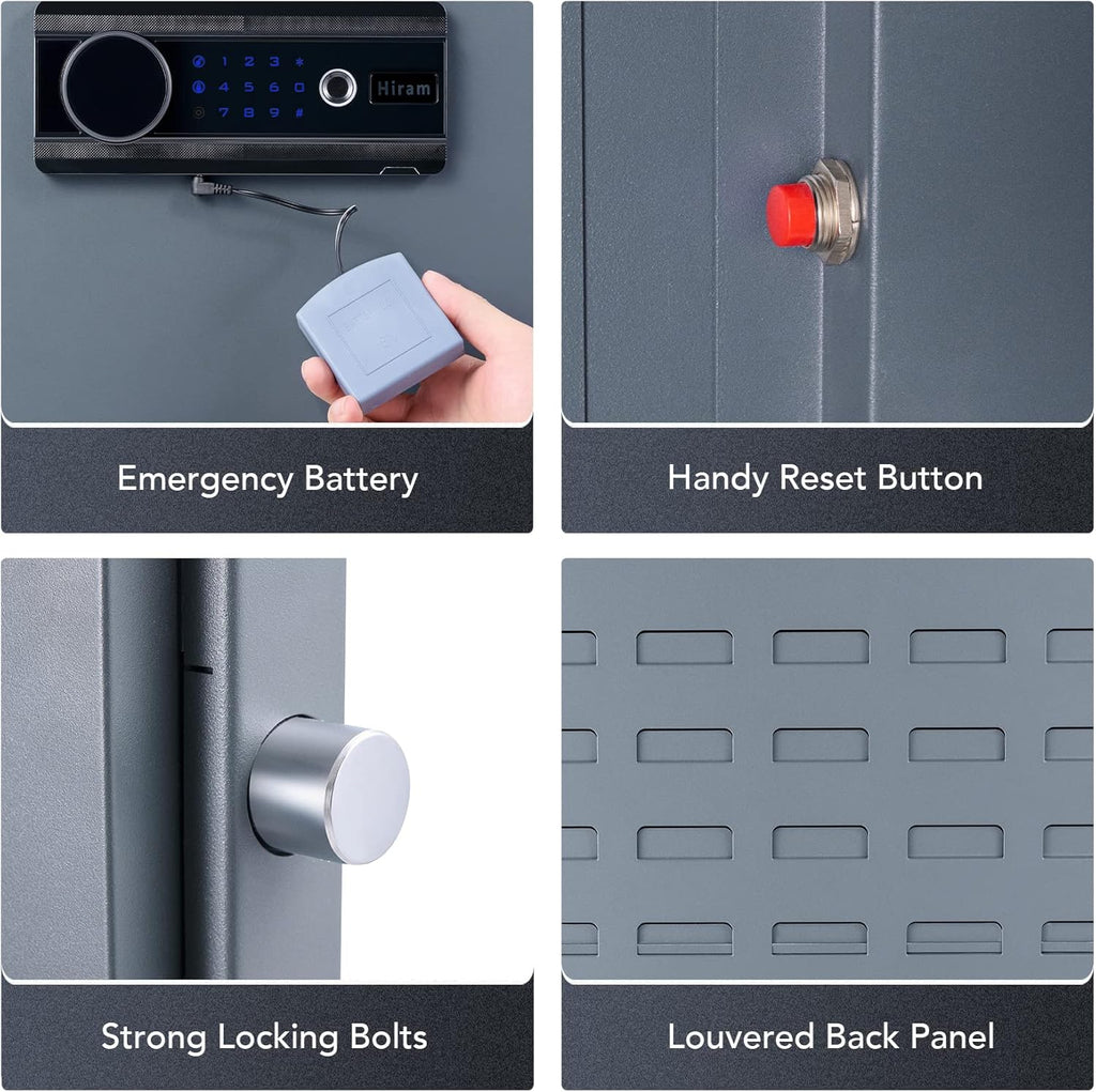 Large Gun Safe with Biometric Fingerprint Keypad Locks, 56*20*15 In S92566
