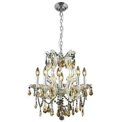 7 Light Candle Style Empire Chandelier with Crystal Accents E123673