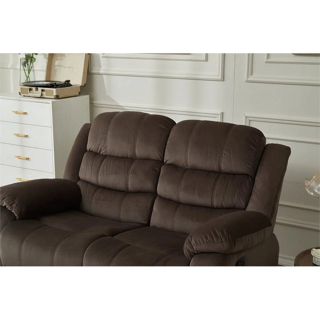 Brown Microfiber Loveseat Z580