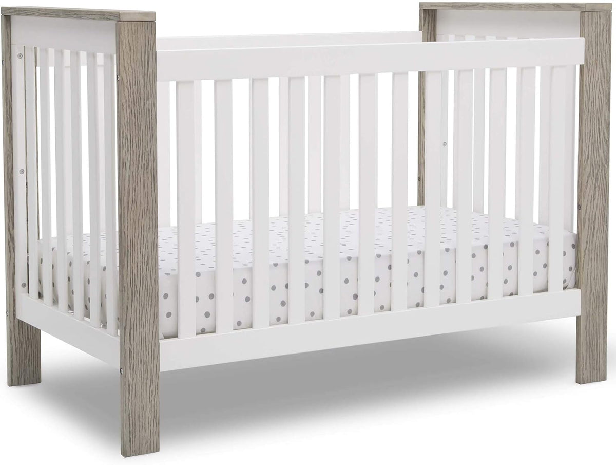 Bianca White Textured Midnight Grey 4-in-1 Convertible Crib A12443