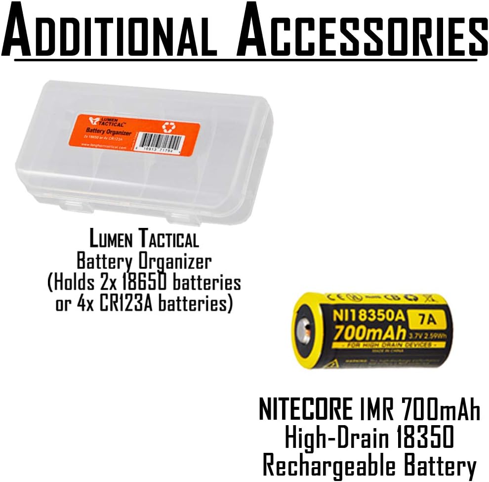 Tactical Flashlight with Red Light and Rechargeable Battery U26090
