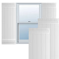 White Composite Board-n-Batten Shutters, Per Pair U1342