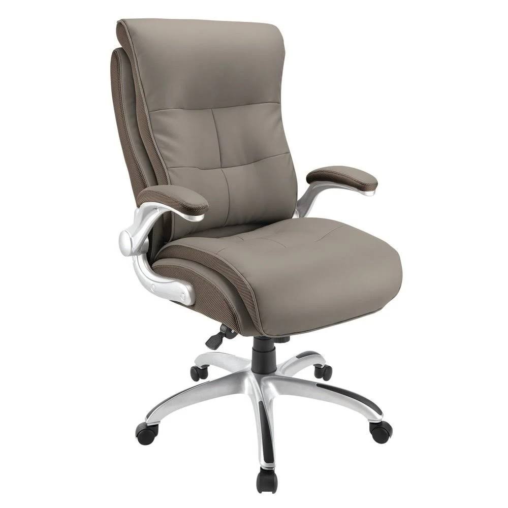 Bonded Leather High-Back Chair, Taupe P1741