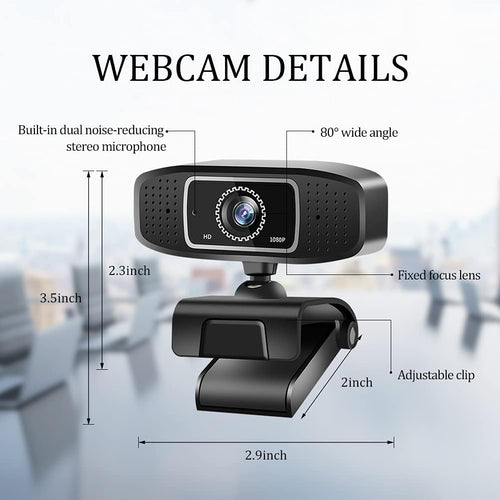 2 Pack 1080P Webcam with Built-in Microphone USB for PC Computer X112553