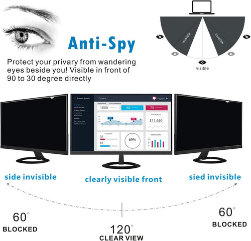 18.5-inch Widescreen Privacy Screen Filter, Pack of 2 U189