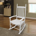 White Wooden Porch Rocker Chair O9034