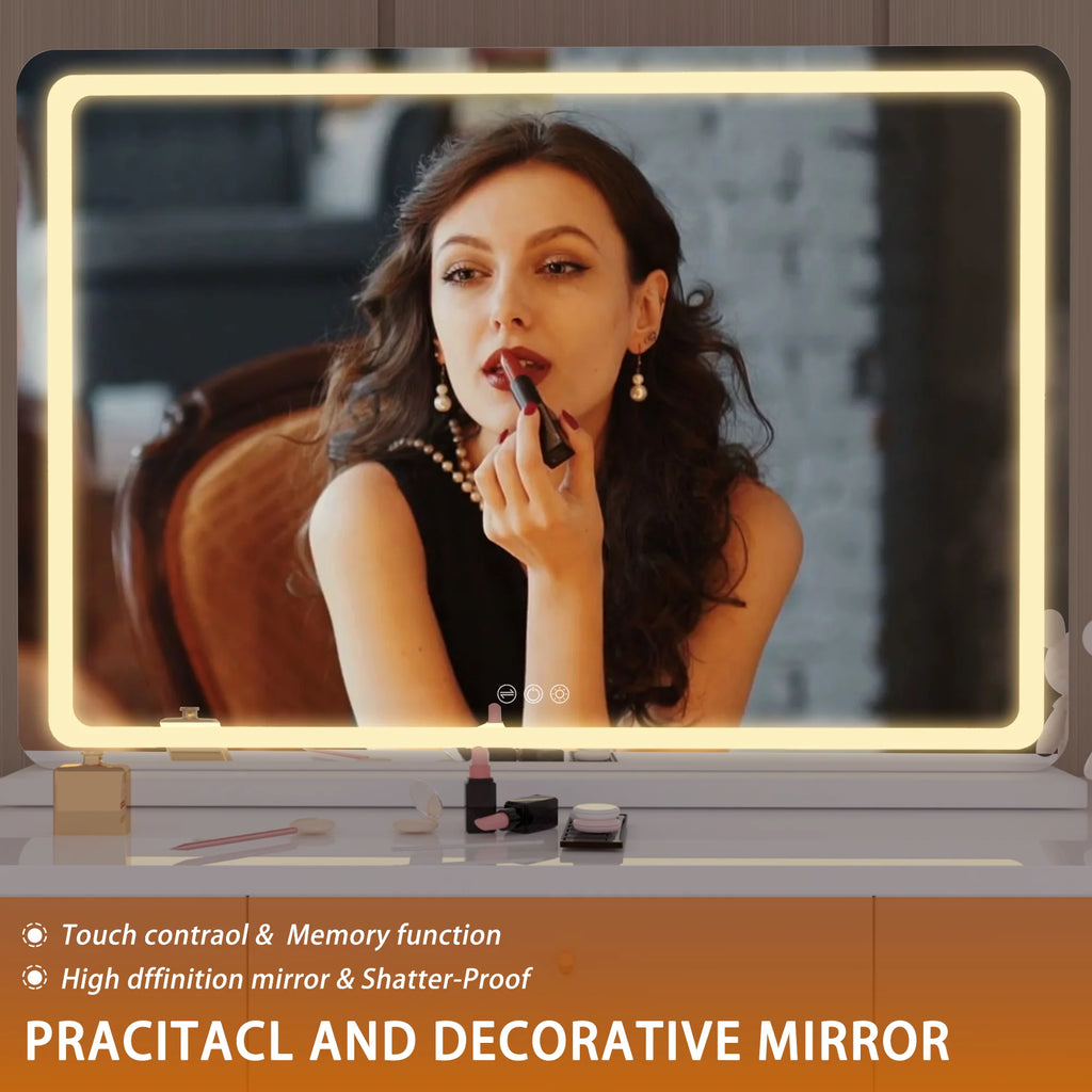 32" x 22" LED Vanity Mirror with Lights M124