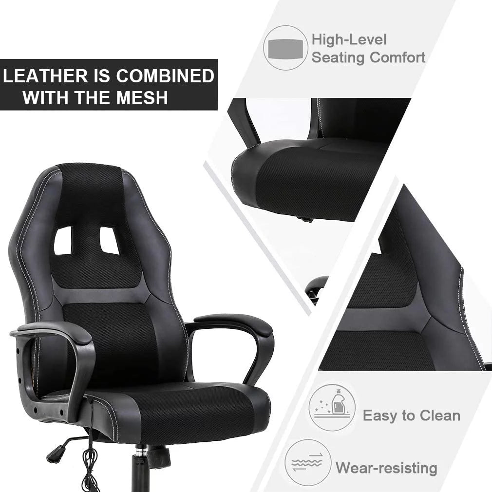 Black Executive Chair with Lumbar Support G554