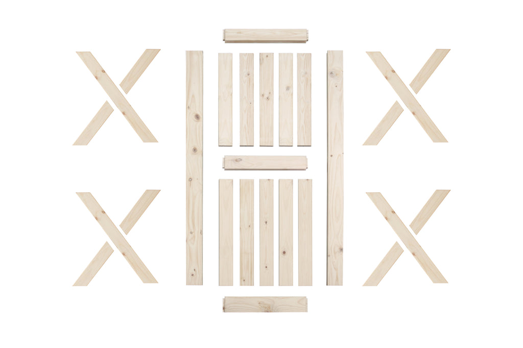 Unfinished Pine Double X-Brace Barn Door Slab Only N91723