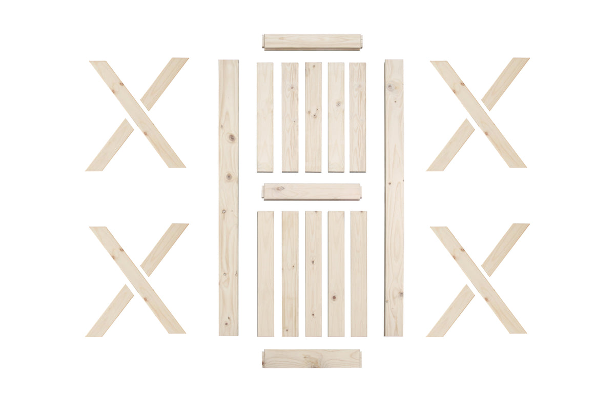 Unfinished Pine Double X-Brace Barn Door Slab Only N91723