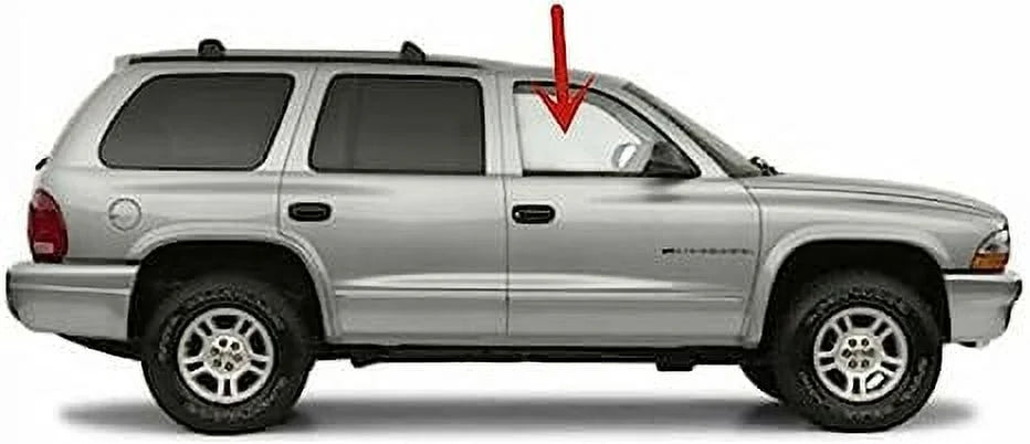 Passenger Side Front Door Window Glass for Dodge Durango 1998-2003 and Dakota Pickup 2000-2004 4 Door Models O2896