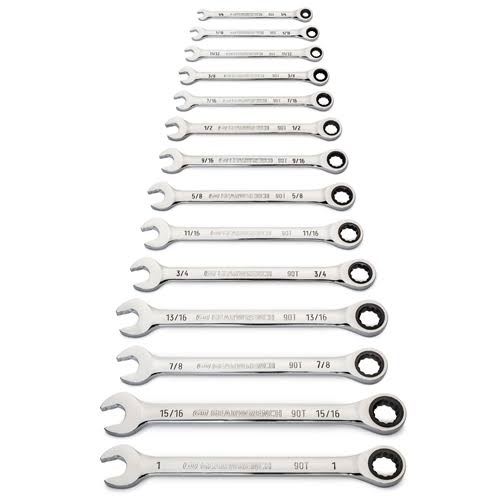 14-Piece 90-Tooth SAE Combination Ratcheting Wrench Set X544299