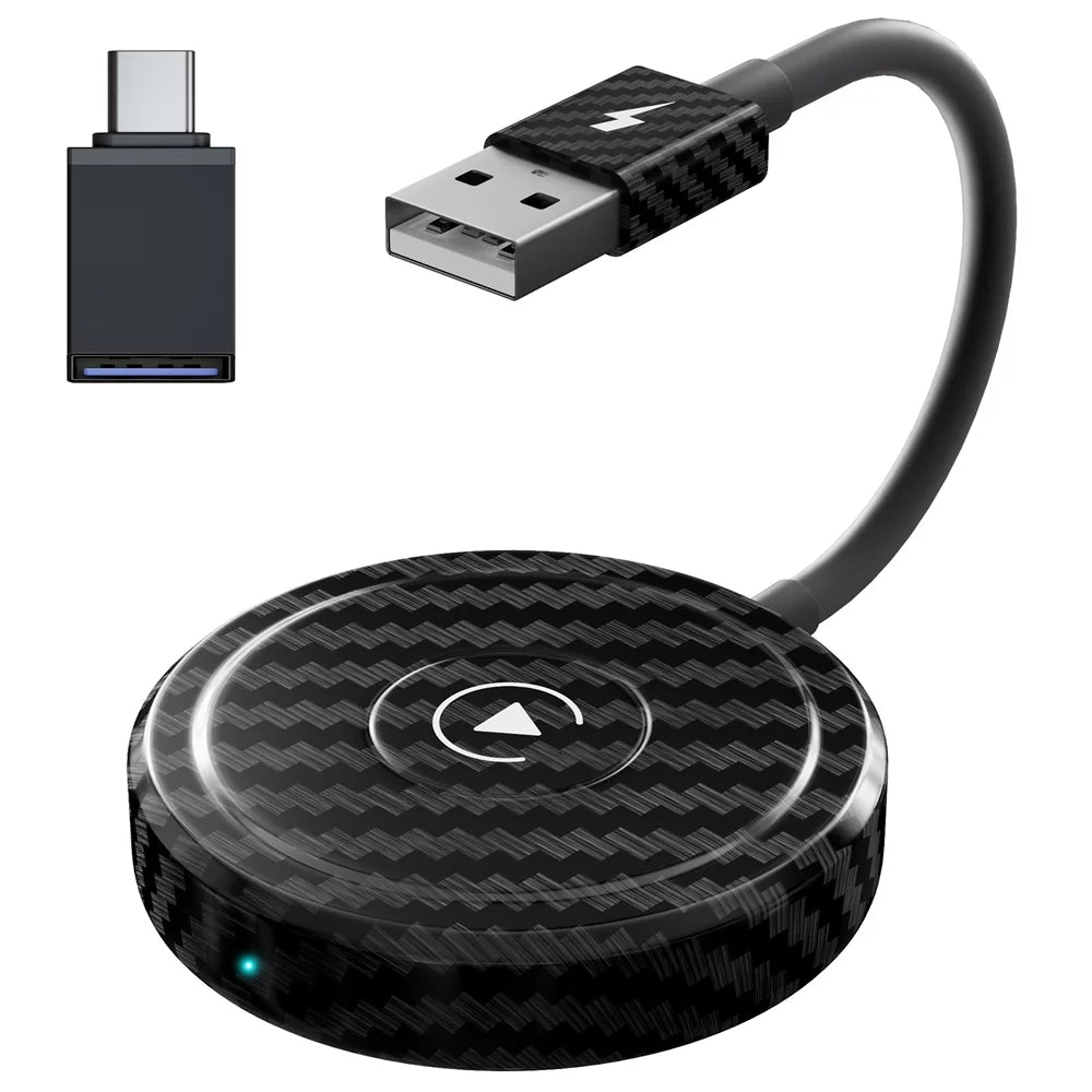 Car Adapter for Apple Cell Phone Carplay Wired to Wireless Smart Box N5082
