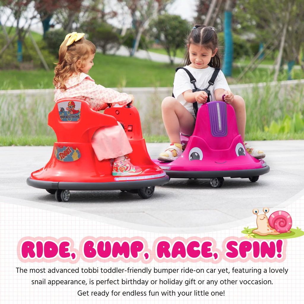 12V Kids Bumper Car with Remote Control LED Lights K445583