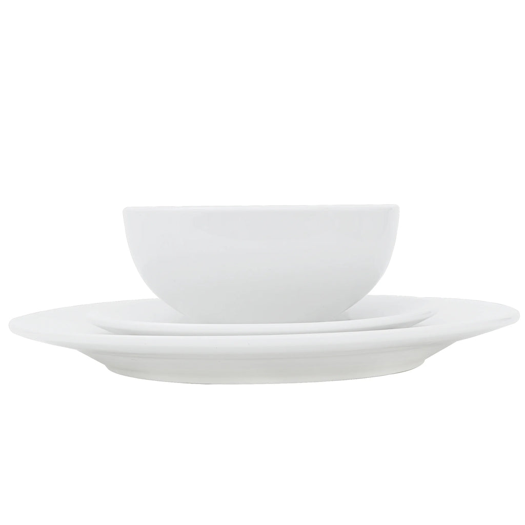 White 18 Pc Dinnerware Set for 6 R936