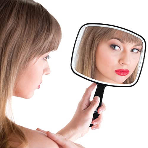 Black Handheld Hand Mirror O37329
