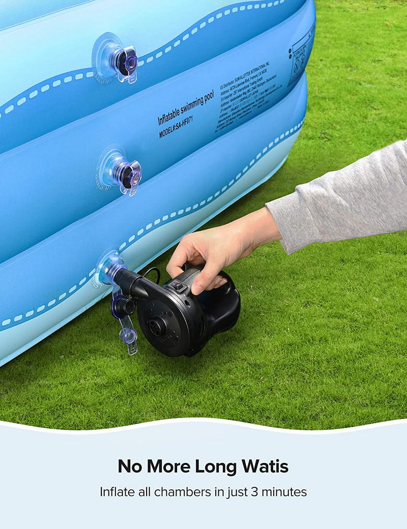 Inflatable Rectangular Swimming Pool 118" x 72" x 22" O348457