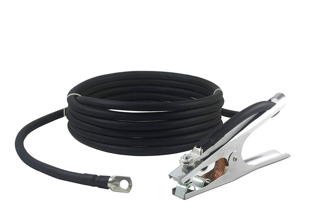 300 Amp Welding Ground Clamp Lead Assembly, #1 AWG Cable (100 Feet) O519