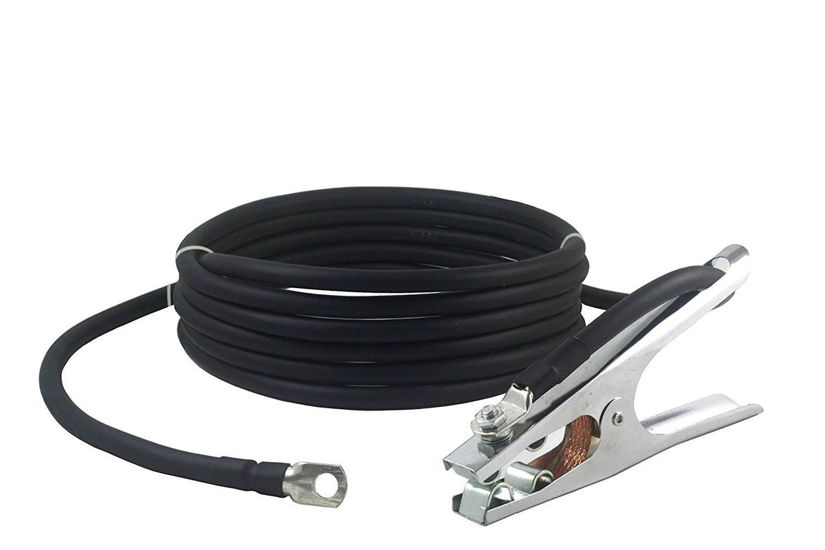 300 Amp Welding Ground Clamp Lead Assembly, #1 AWG Cable (100 Feet) O519