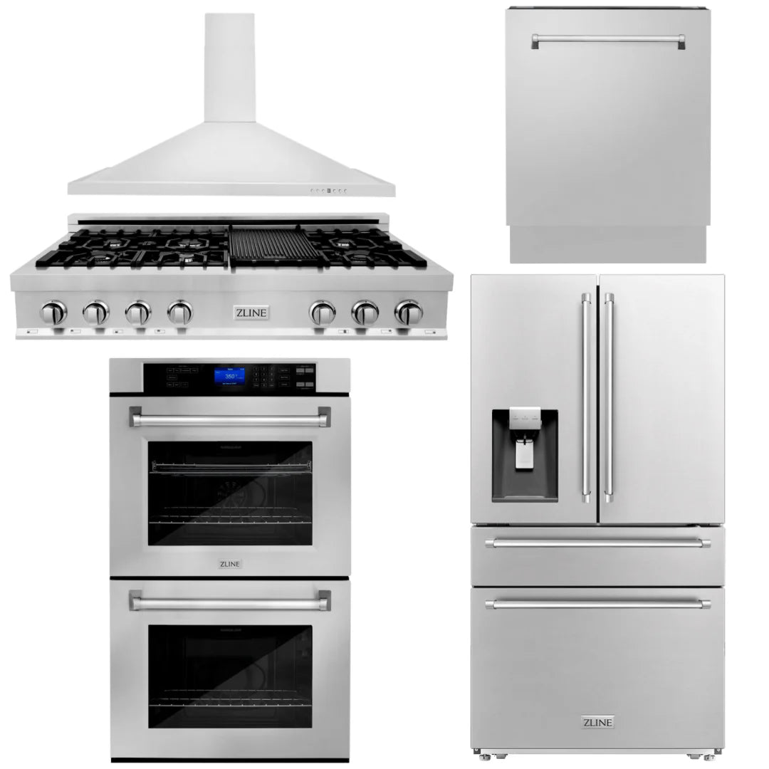 48 Rangetop, Range Hood, Refrigerator, Dishwasher, Double Wall Oven T79627