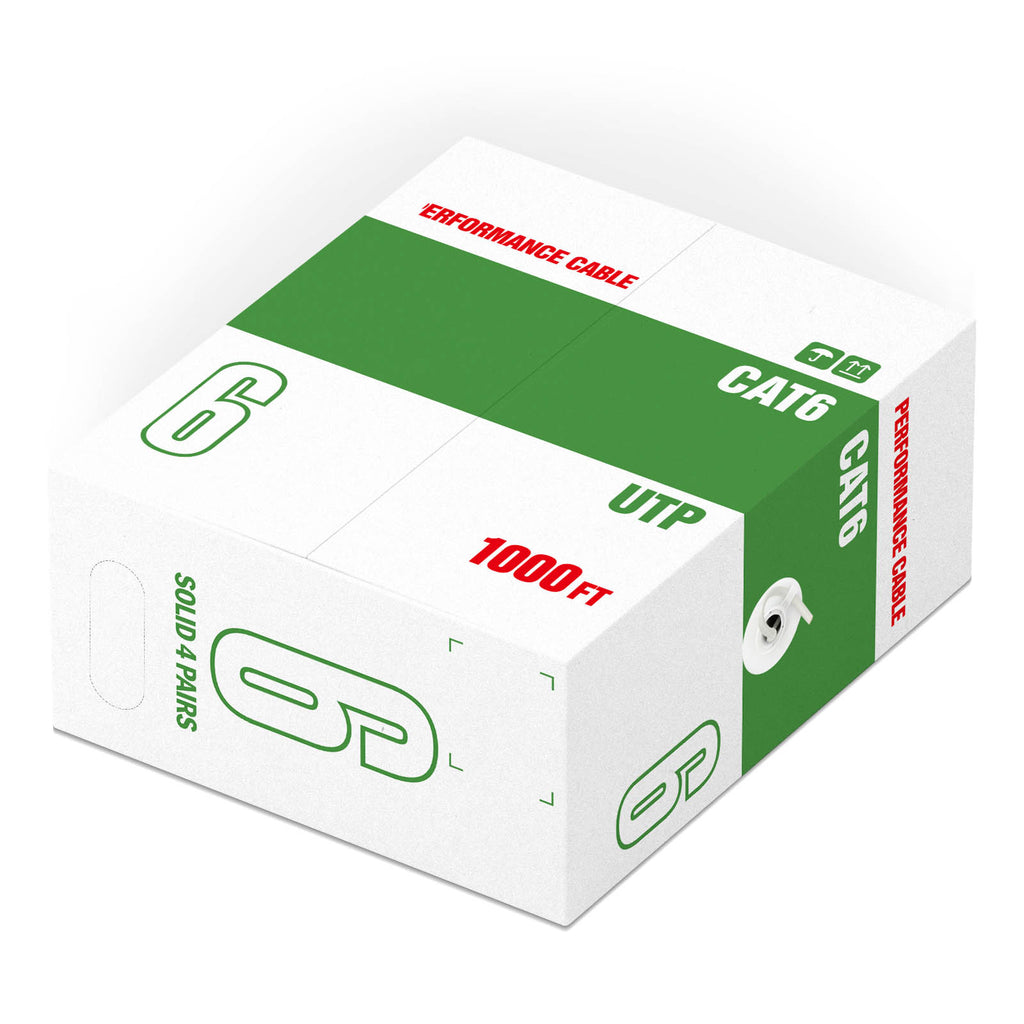 Cat6 Cable 1000ft 23AWG Solid Bare Copper UTP V91013