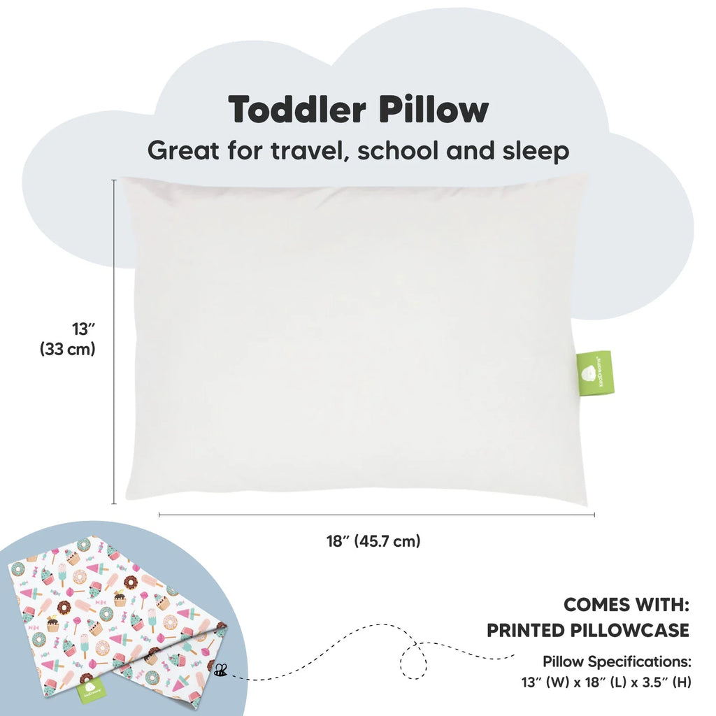 Toddler Pillow with Pillowcase, 13X18 Kids Travel Pillows A498449