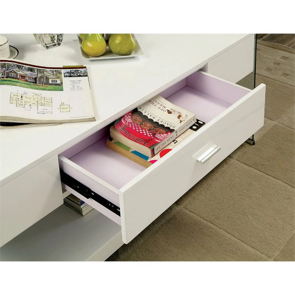 White Wood Storage Coffee Table S43509