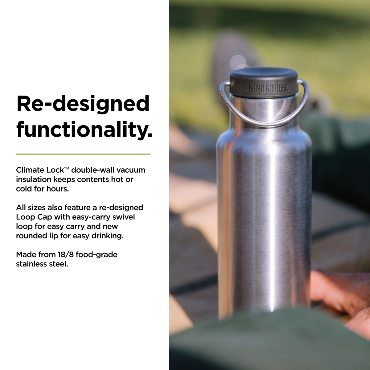 20 Oz Brushed Stainless Insulated Water Bottle O6581
