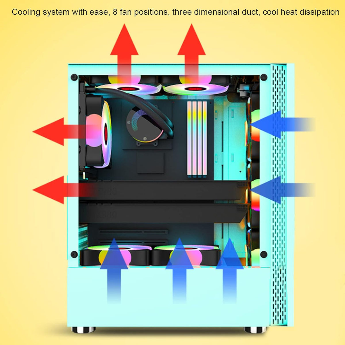 Vertical Super Tower Computer Chassis, 7 Slots ATX MATX N9759