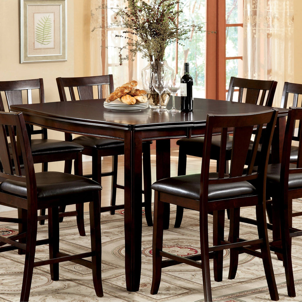 Transitional Espresso Square Counter Table L930700