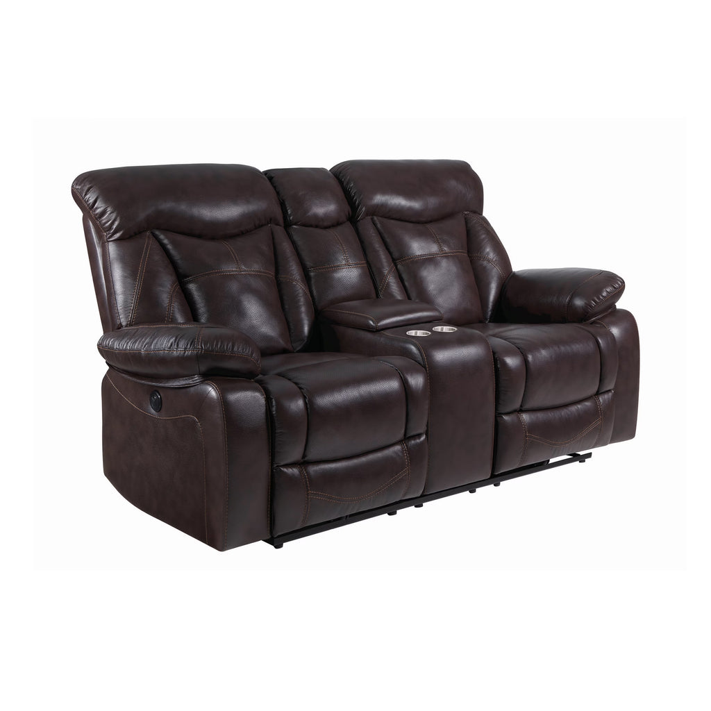 Dark Brown Motion Loveseat M2084