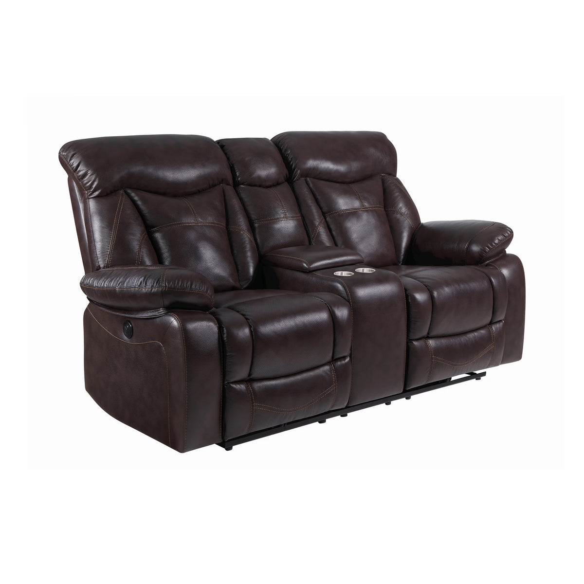 Dark Brown Motion Loveseat M2084